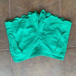 High waisted green shorts